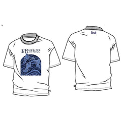 NSJ Blue Fish White T-shirt