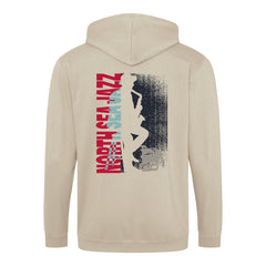 Beige hoodie with 'North Sea Jazz' graphic on the back